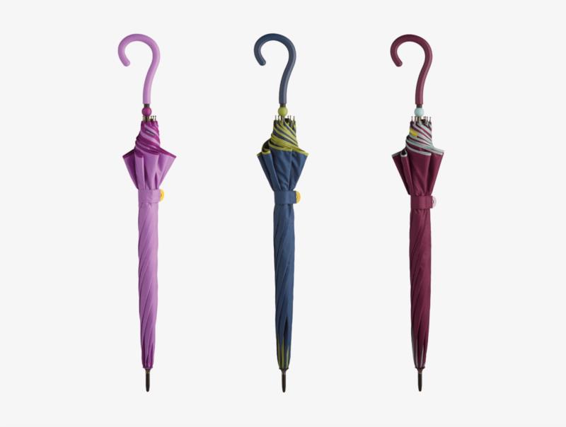 Paraguas largo mujer automático liso puño interrogación Clima 34267 colores