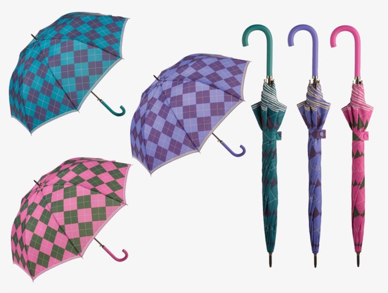 Paraguas largo mujer automatico rombos college Clima 34268