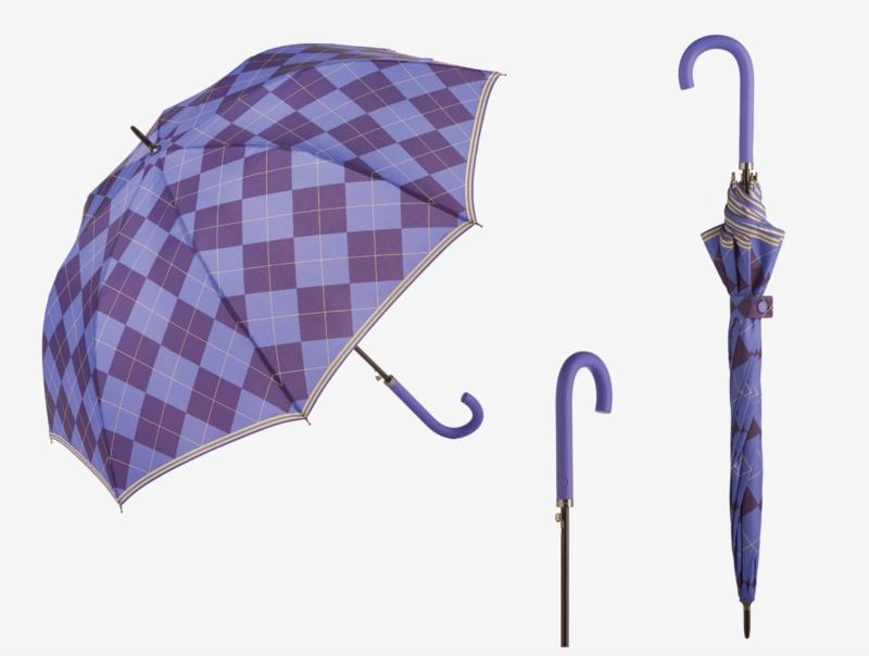 Paraguas largo mujer automatico rombos college Clima 34268 morado