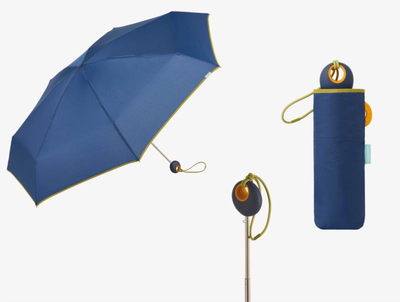 Paraguas plegable mujer acero puño redondo Clima 35267 azul