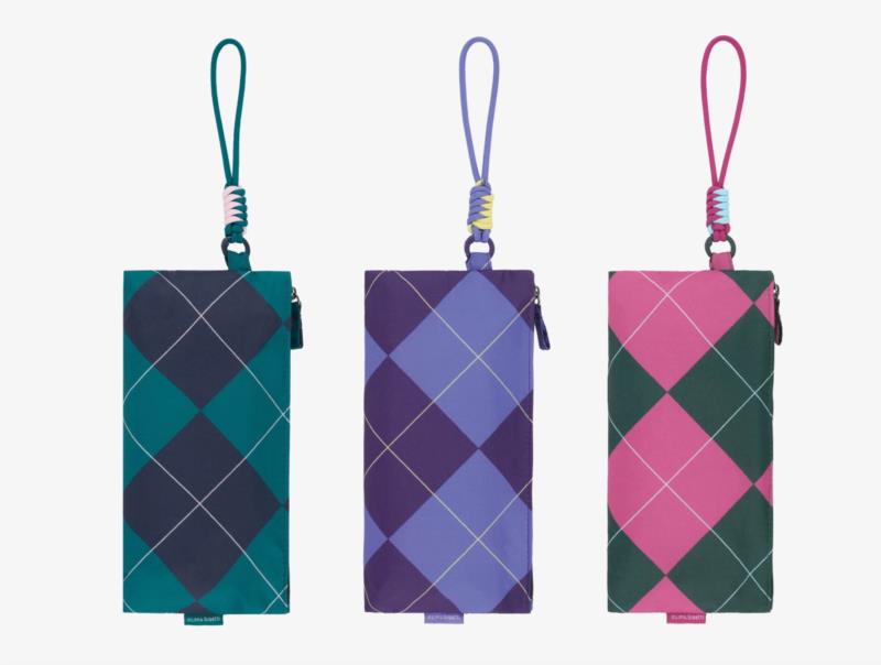 Paraguas plegable mujer rombos estuche Clima 35268