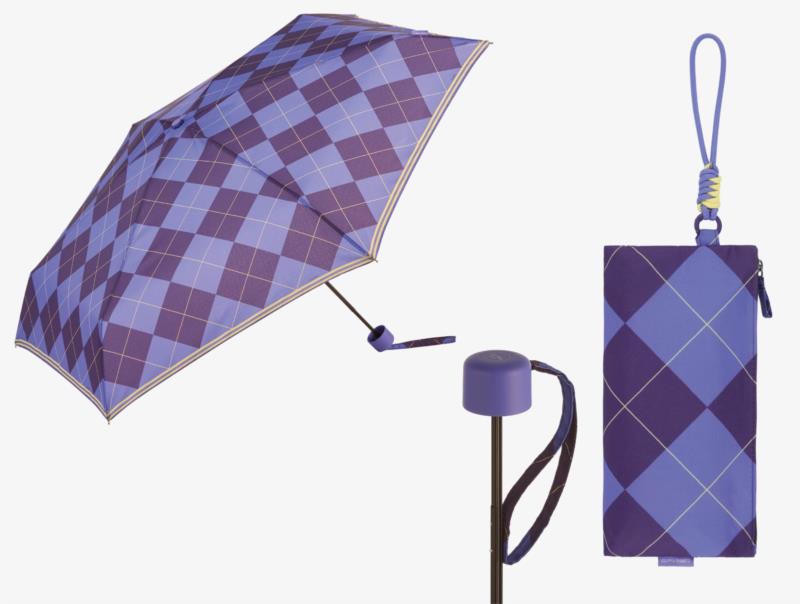 Paraguas plegable mujer rombos estuche Clima 35268 azul