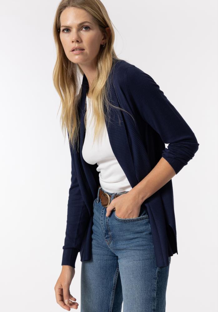 Chaqueta punto cuello smoking Tiffosi Super marino lateral