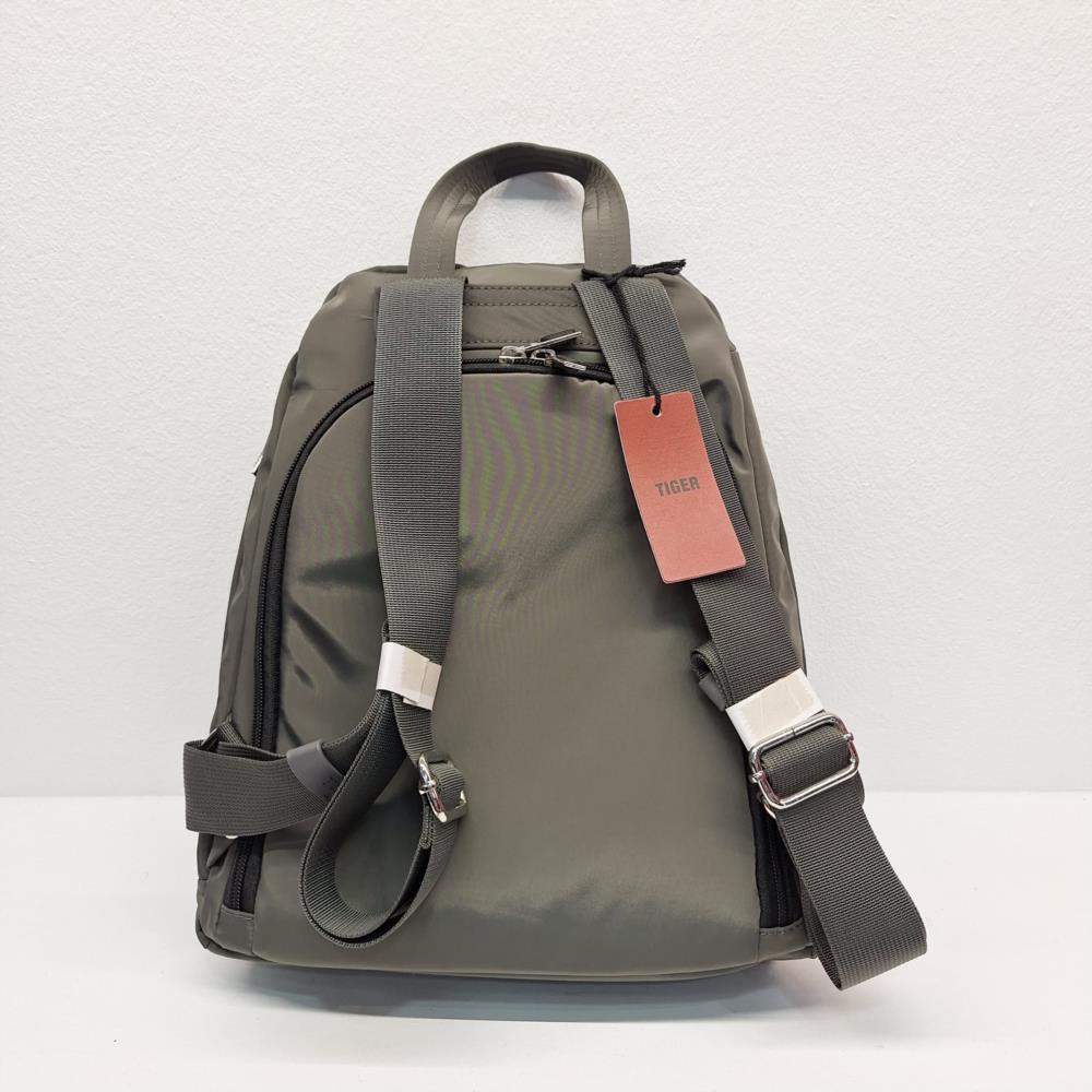 Bolso mochila nylon antirobo Tiger 2011 taupe trasera