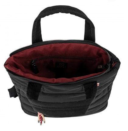 Bolso mochila nylon acolchado Skapt 327799 negro abierto
