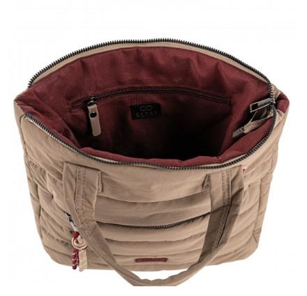 Bolso mochila nylon acolchado Skapt 327799 taupe interior
