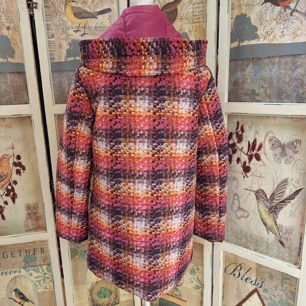 Anorak multicolor falso trenzado Arggido trasera