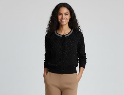 Chaqueta caja strass