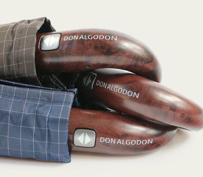 Paraguas hombre plegable automático estampado Don Algodón detalle