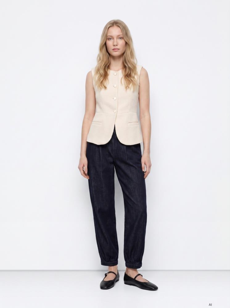Pantalon tejido vaquero Ballon