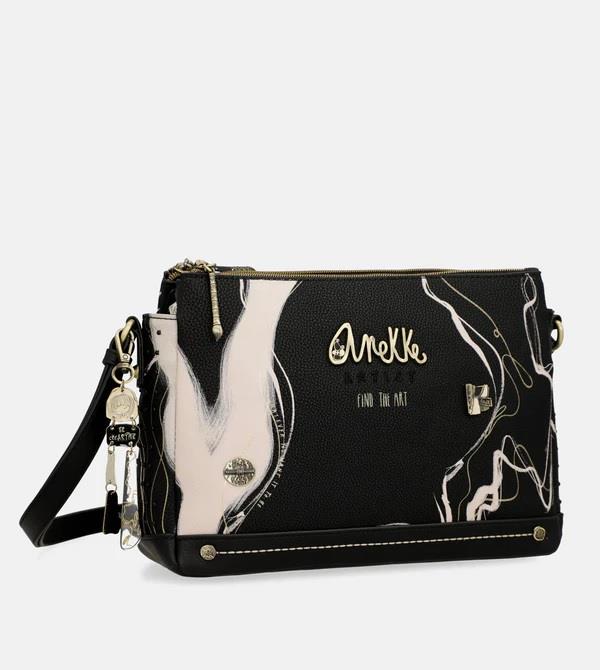 Bolso bandolera 3 departamentos Anekke negro
