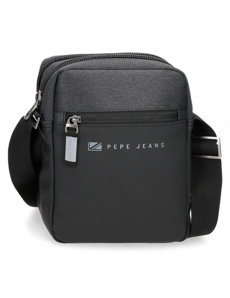 Bandolera mediana tejido con goma Pepe Jeans Jarvis gris