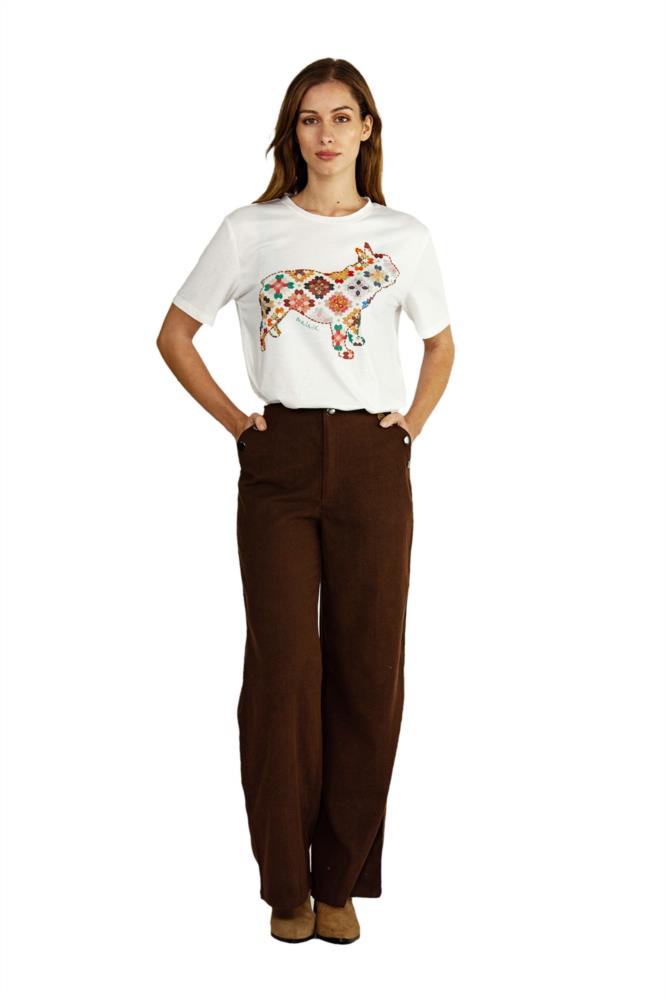 Camiseta estampado logo Malalá Delfina
