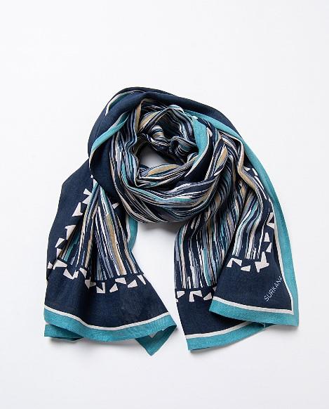Foulard estamp.pinceladas vert. Surkana Pano