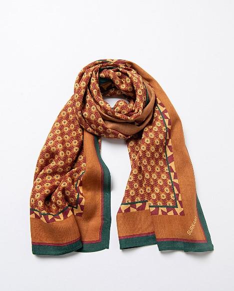 Foulard estamp.circulitos y abetos Surkana cuero