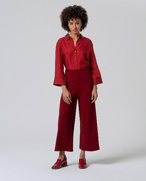 Pantalón punto con trabilla Surkana Lisa rojo ingles