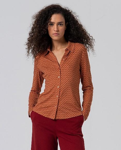 Camisa punto estampado circulos y abetos Surkana Lani
