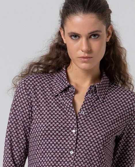 	 Camisa punto estampado circulos y abetos Surkana Lani cerca