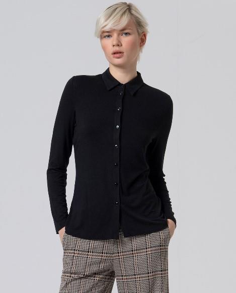 Camisa lisa punto Surkana Lisi negro