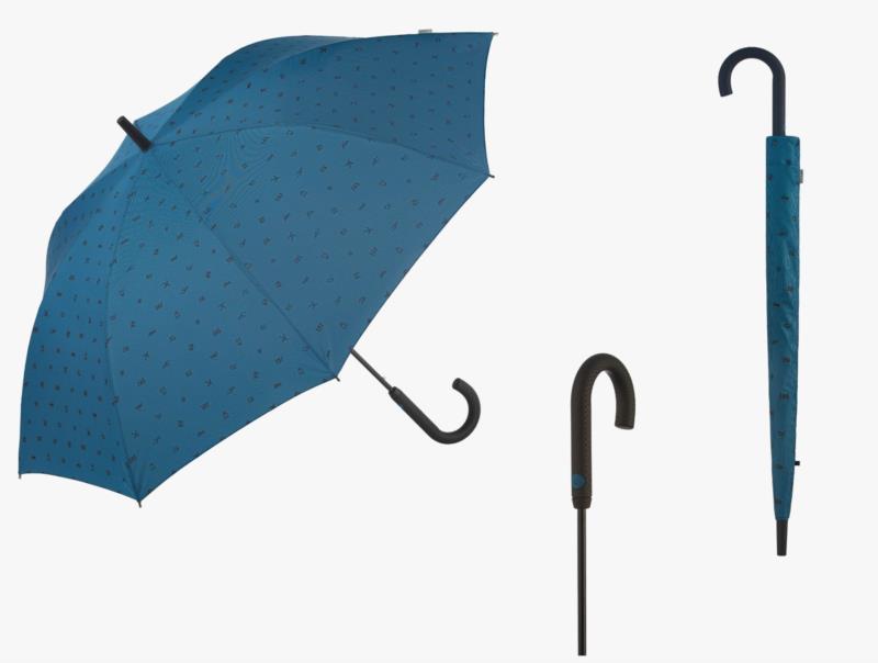 Paraguas automático con funda estampado adventure Clima 31252 detalle azul