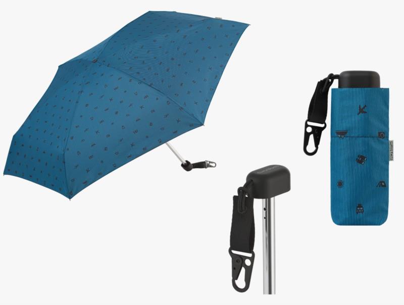 Paraguas plegable mini Adventure Clima 32253 detalle azul