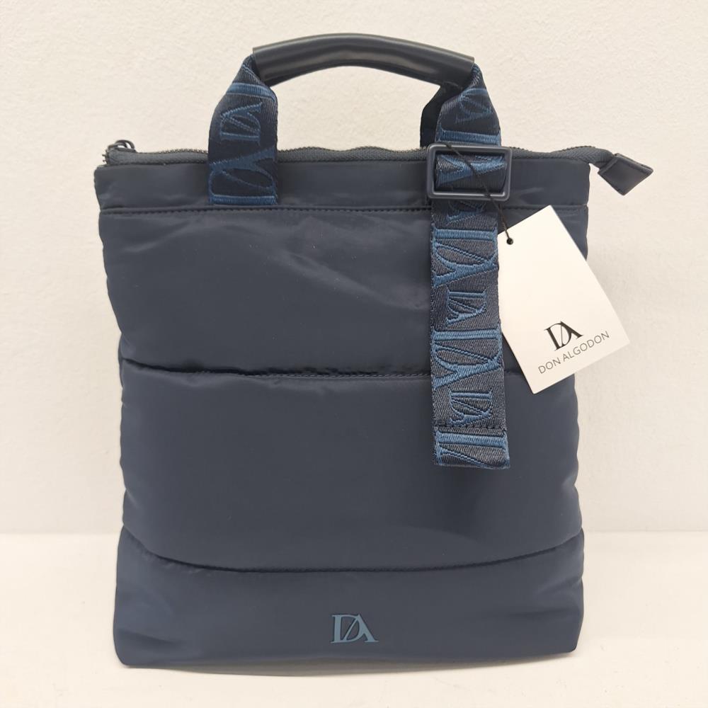 Bolso mochila nylon logos Don algodón azul