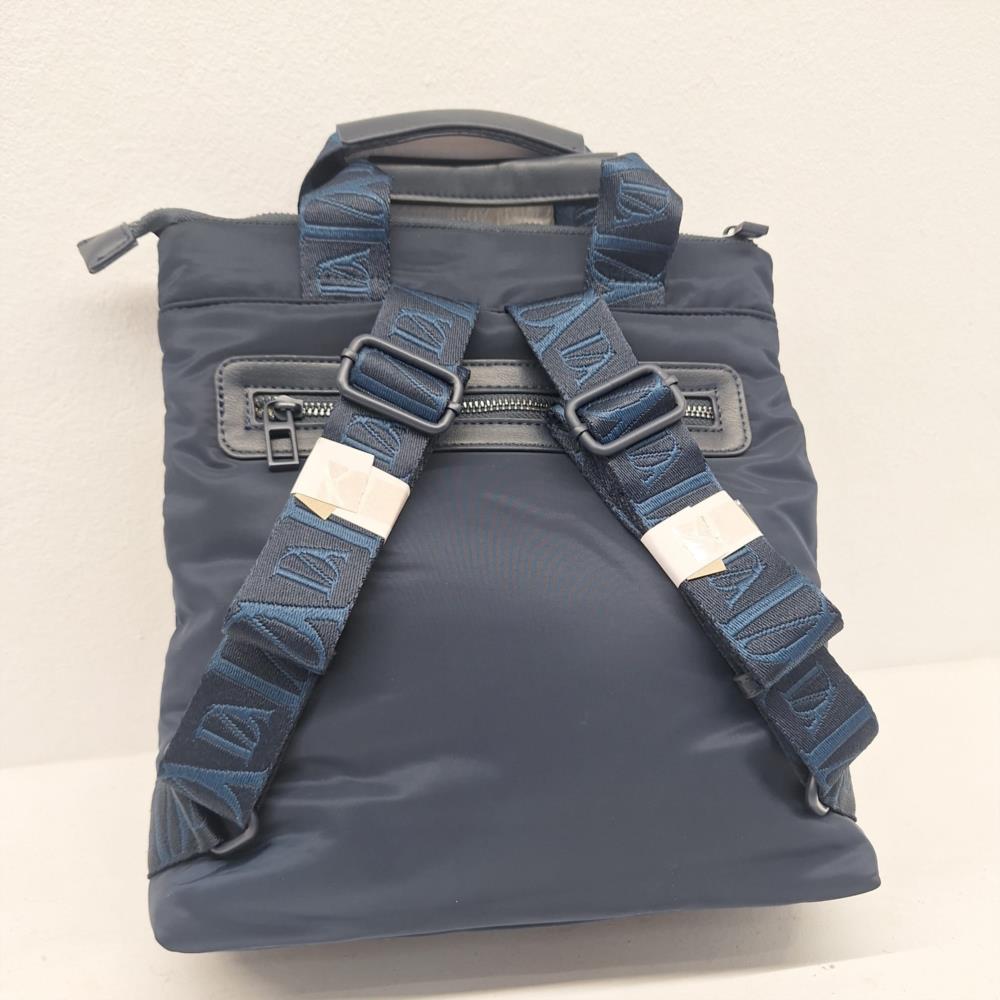 Bolso mochila nylon logos Don algodón azul trasera