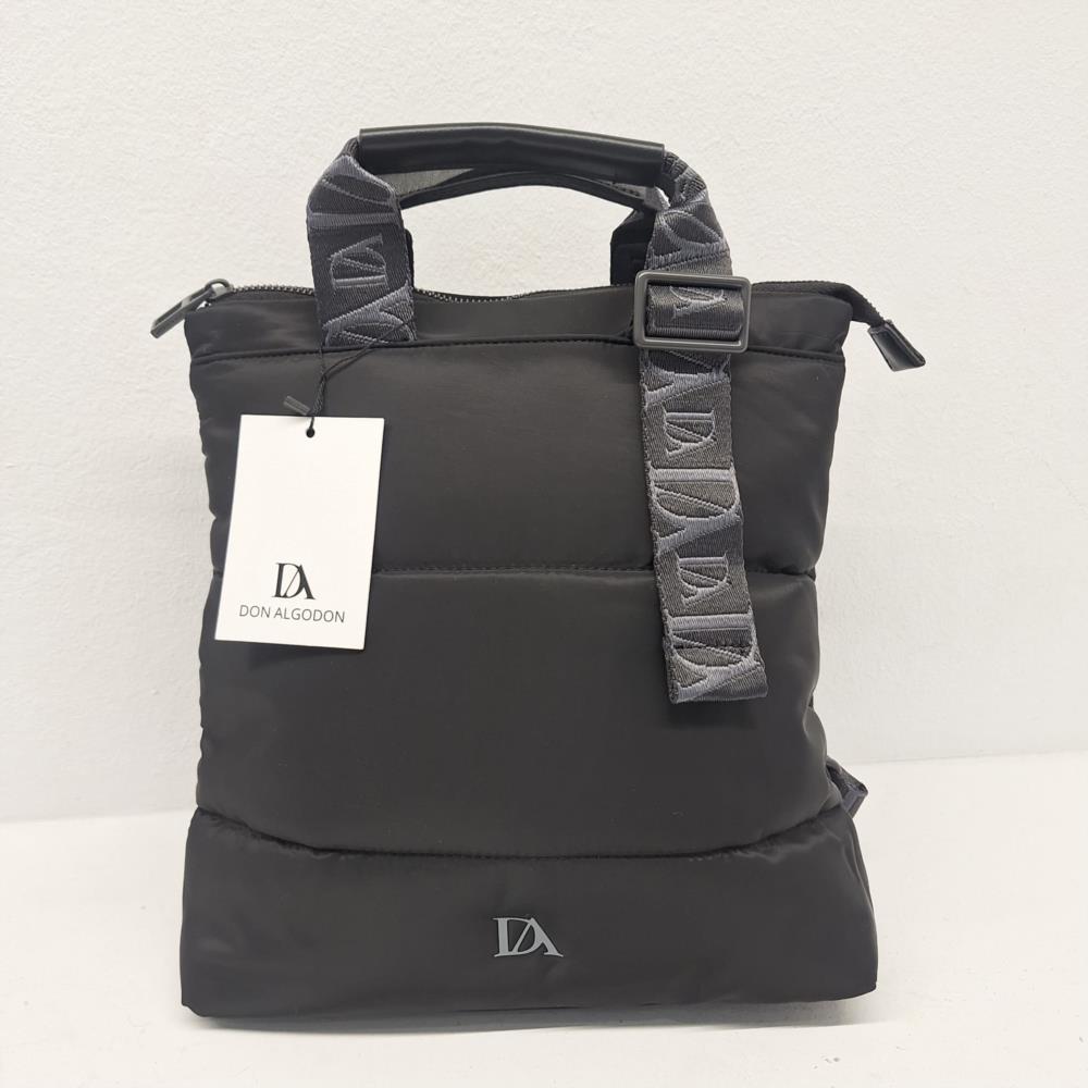 Bolso mochila nylon logos Don algodón negro
