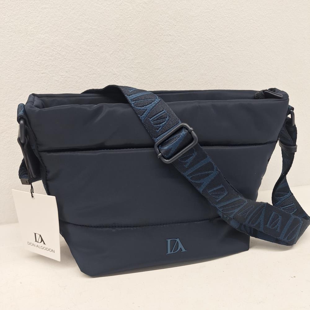 Bolso bandolera nylon logos Don algodón azul