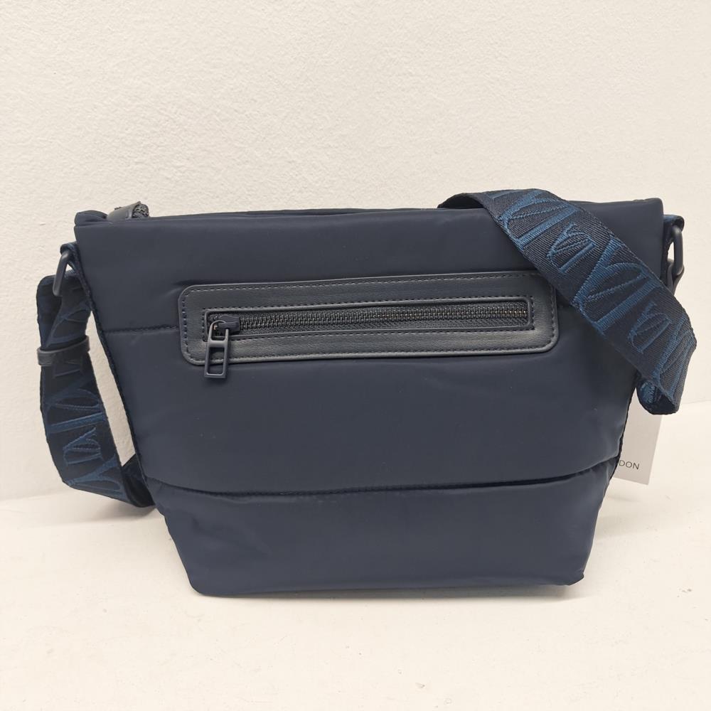 Bolso bandolera nylon logos Don algodón azul trasera