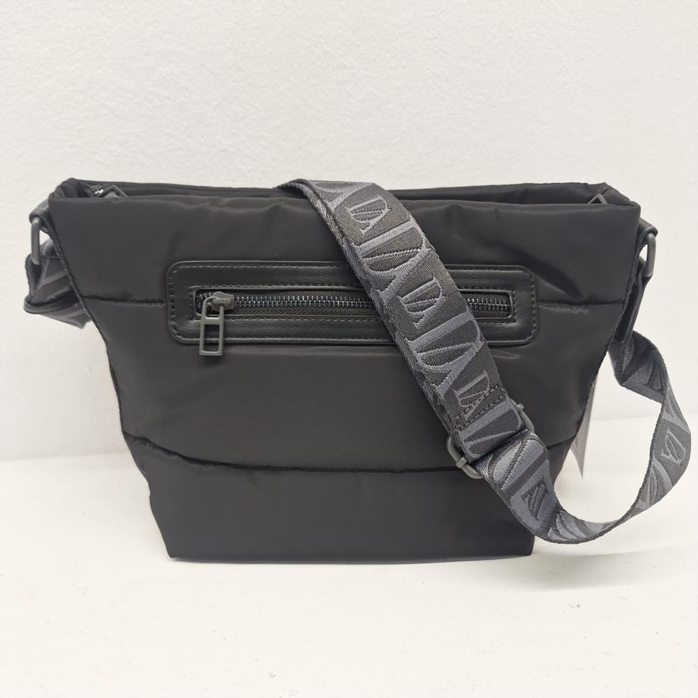 Bolso bandolera nylon logos Don algodón negro trasera