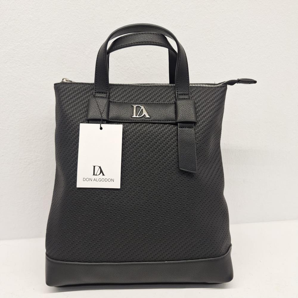 Bolso mochila espiga engomada Don algodón negro