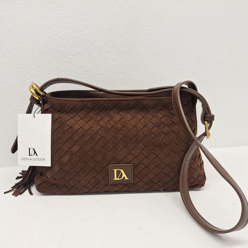 Bolso bandolera antelina trenzada Don algodón