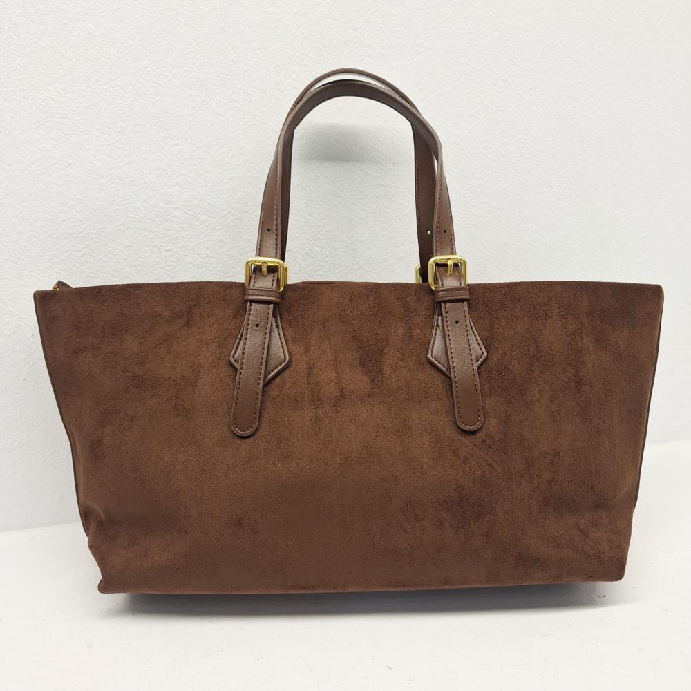 Bolso tote horizontal antelina trenzada Don algodon trasera