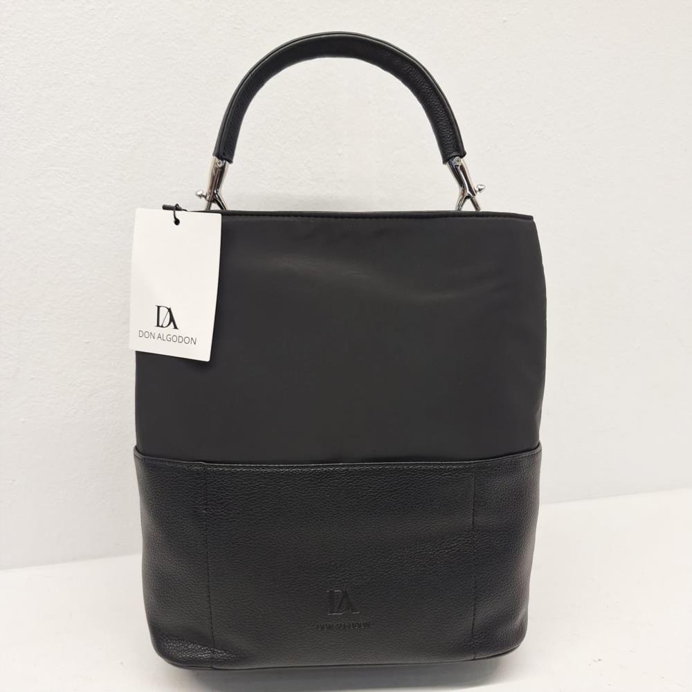 Bolso cubo nylon mecha Don algodón negra 