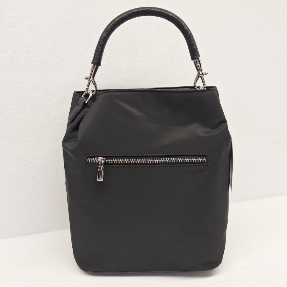 Bolso cubo nylon mecha Don algodón negra trasera