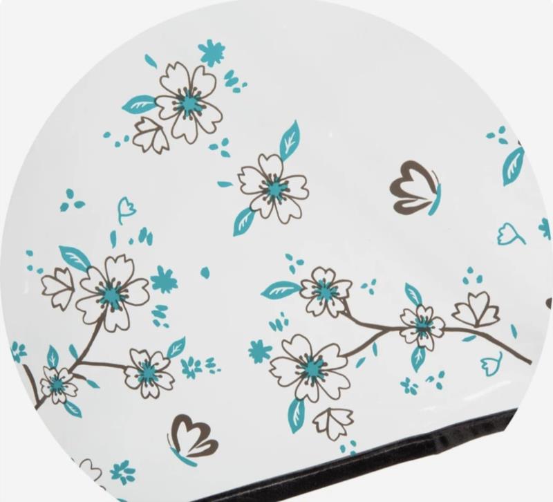 Paraguas vinilo seta guirnalda flores Isotoner detalle