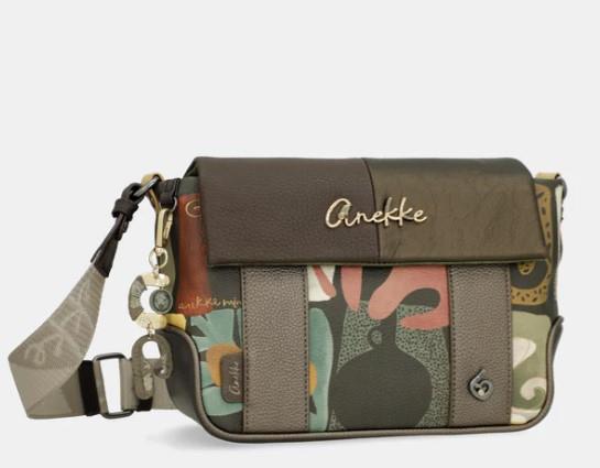 Bolso bandolera con tapa estampado Anekke Muse
