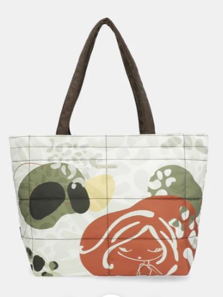 Bolso tote nylon estampado Anekke Sophia trasera