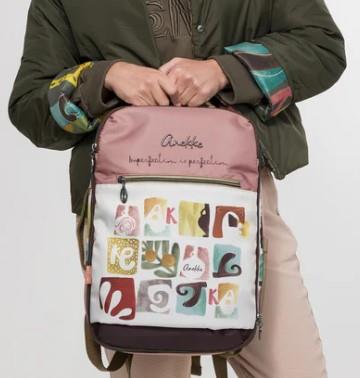 Mochila under seat estampado rosa Anekke modelo