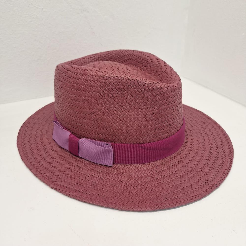 Sombrero pajilla lazo Costa y Soler magenta