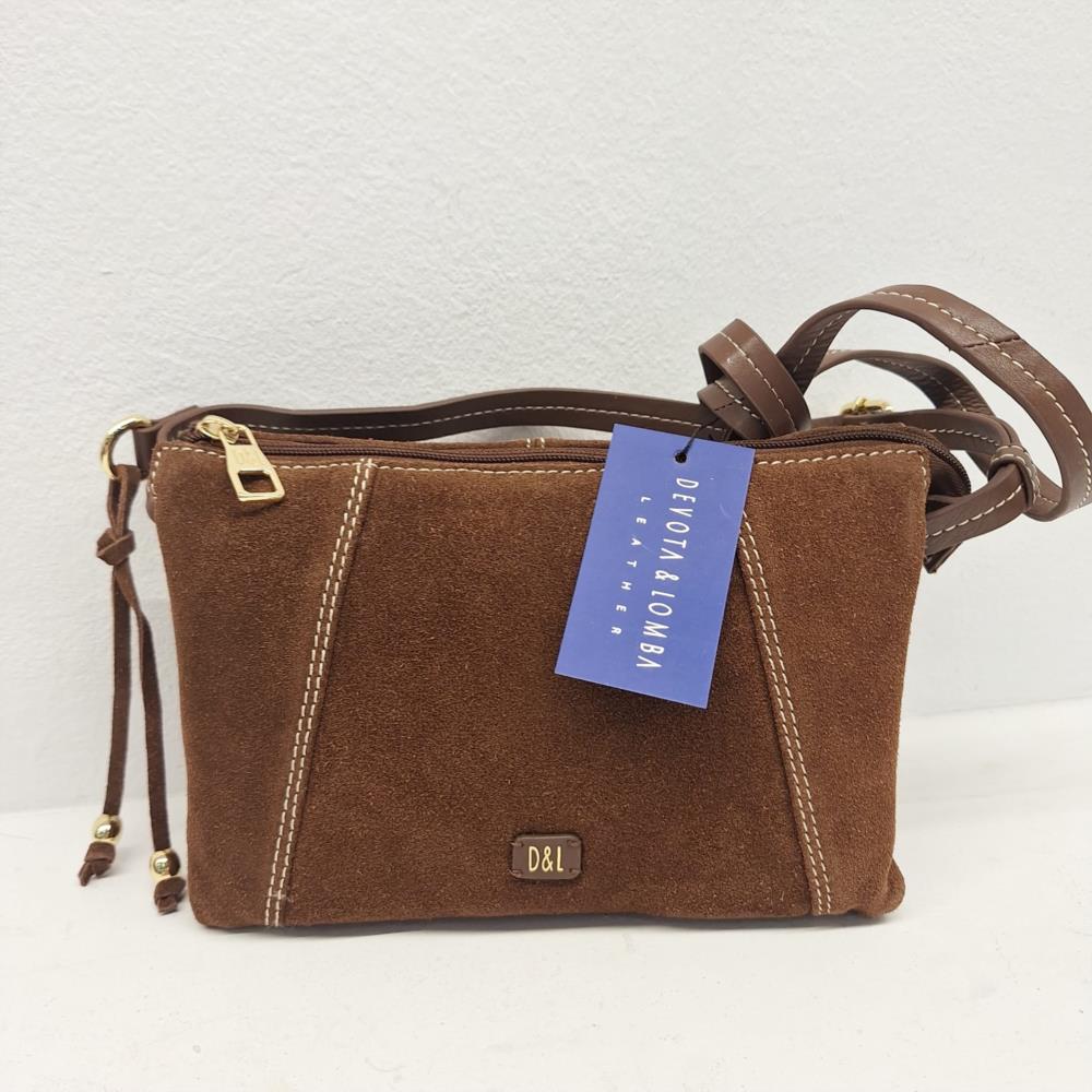 Bolso bandolera 2 departamentos serraje Devota & Lomba
