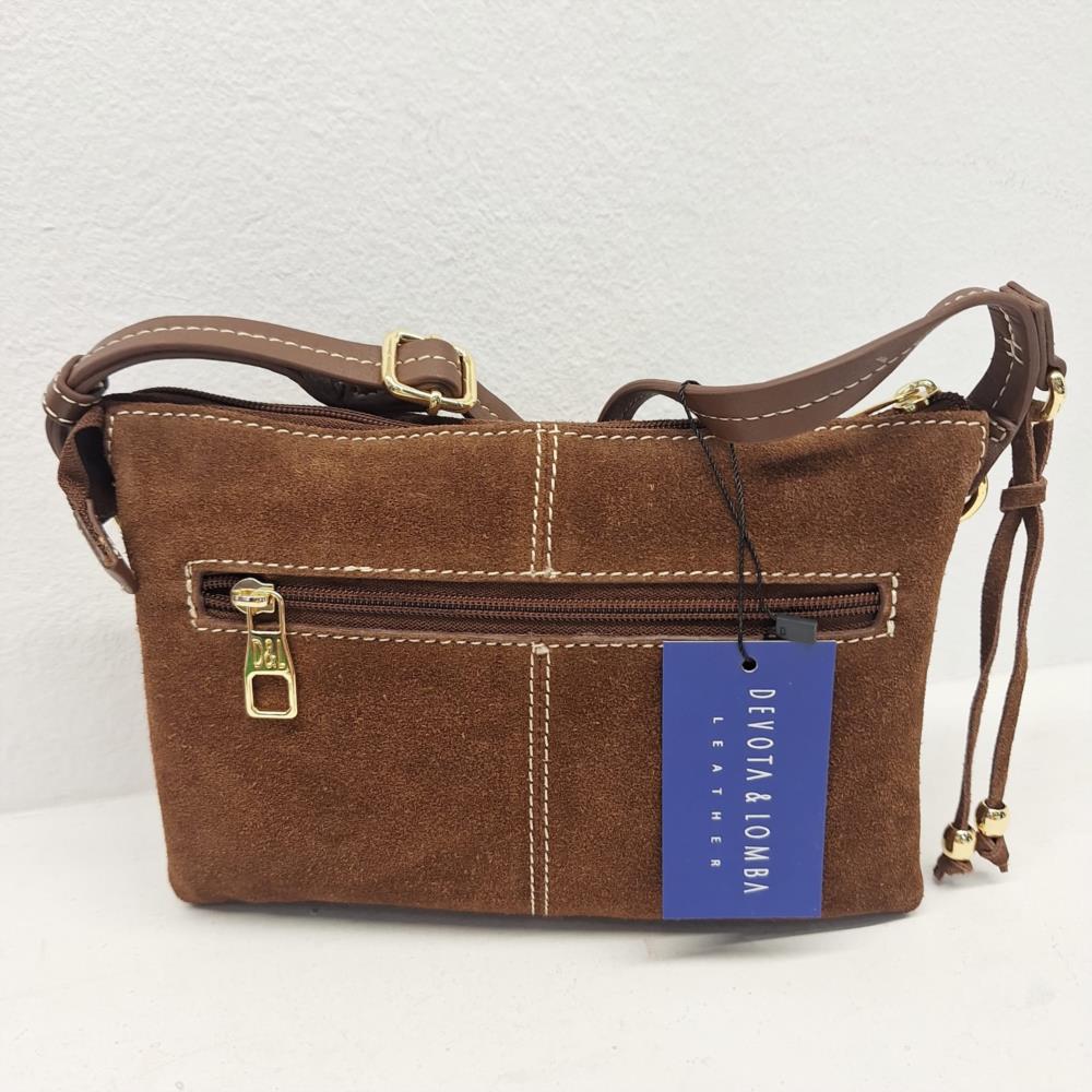 Bolso bandolera 2 departamentos serraje Devota & Lomba trasera