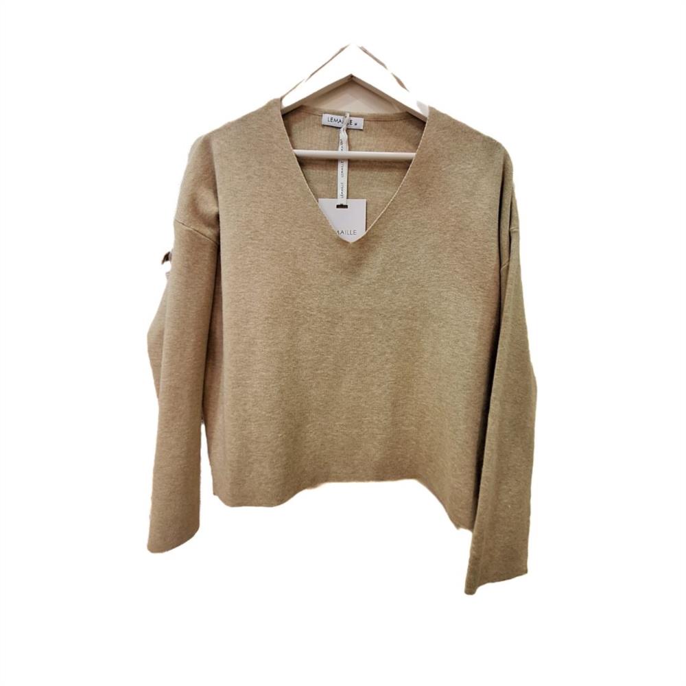 Jersey pico punto Lemaille beige