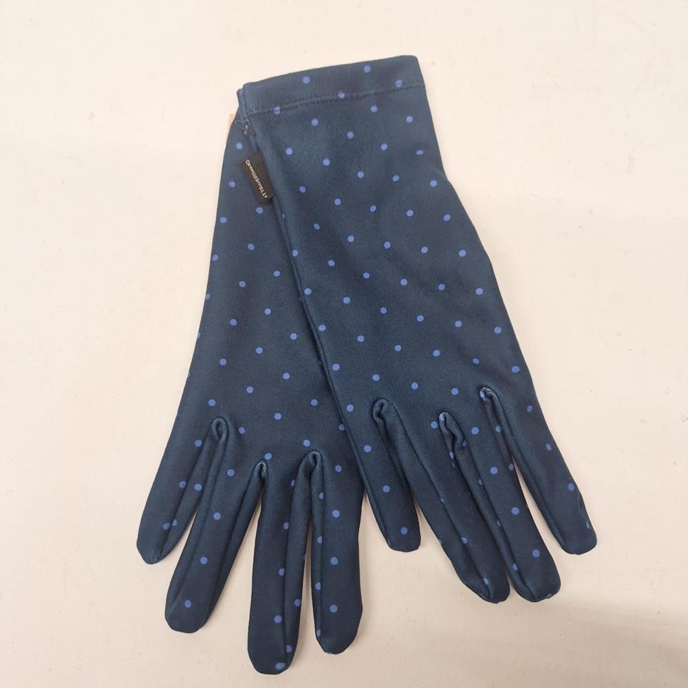 Guantes estampado  multi topitos azul