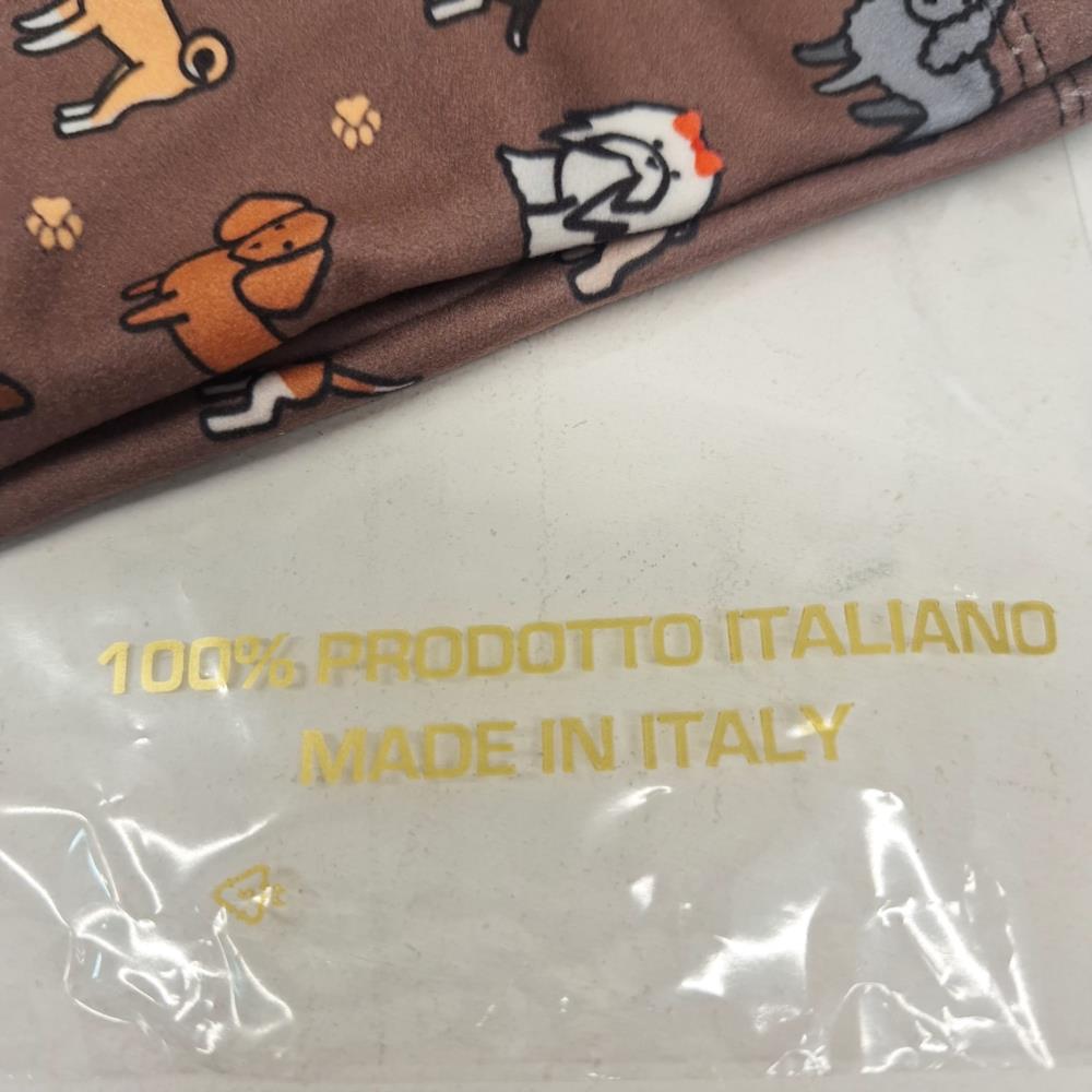 Guantes estampado razas perros marrón detalle