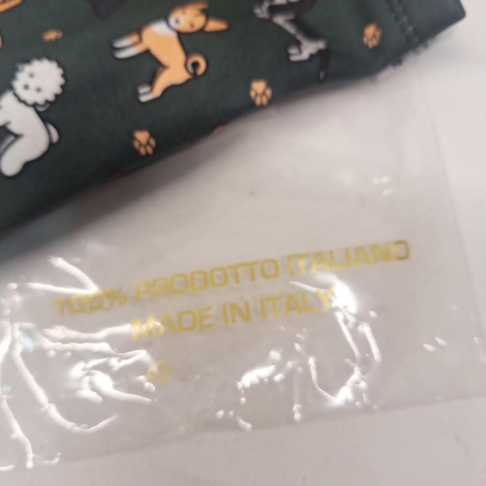 Guantes estampado razas perros verde detalle