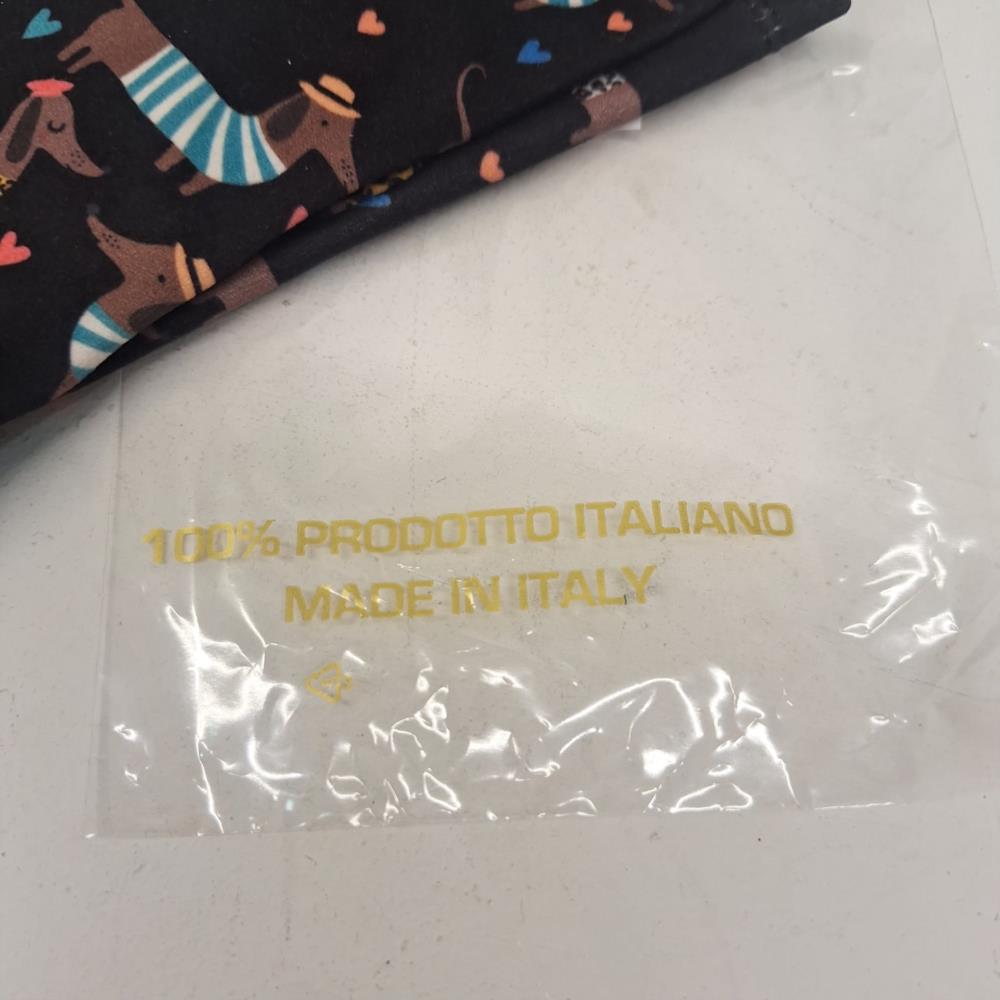 Guantes estampado perros salchichas negro