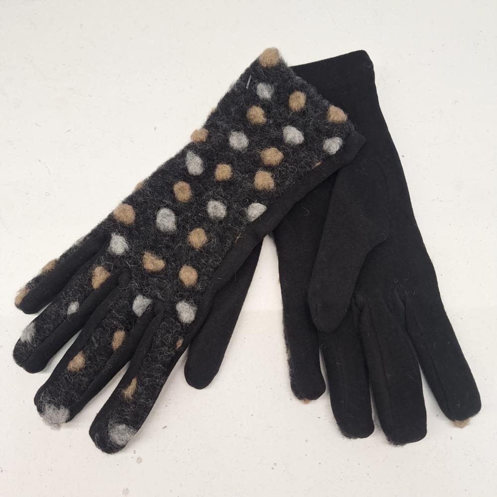 Guante lunarones con polar negro