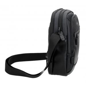 Bandolera hombre grande de Pepe Jeans Grays negro lateral